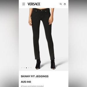 Versace Black Skinny Fit Jeggings